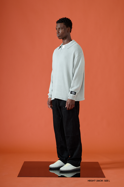 OSLO "GRAYSCALE" KNITTED POLO